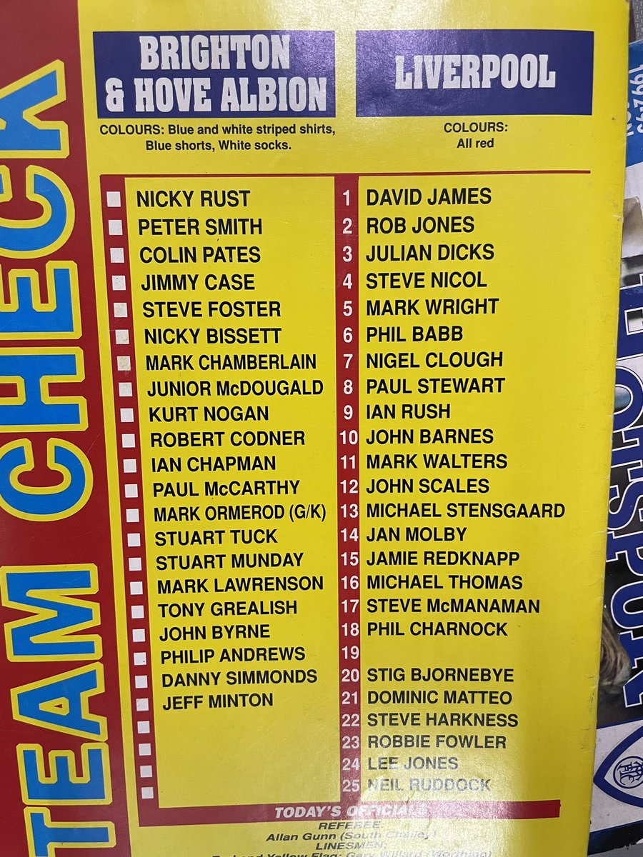 thegilbertros's tweet image. Just found this programme in my collection.
What a team Liverpool brought down for the testimonial.
Finally, shame we don’t get many testimonial matches these days, I guess footballers are so handsomely paid, they don’t need one last benefit game. #BHAFC #LFC
