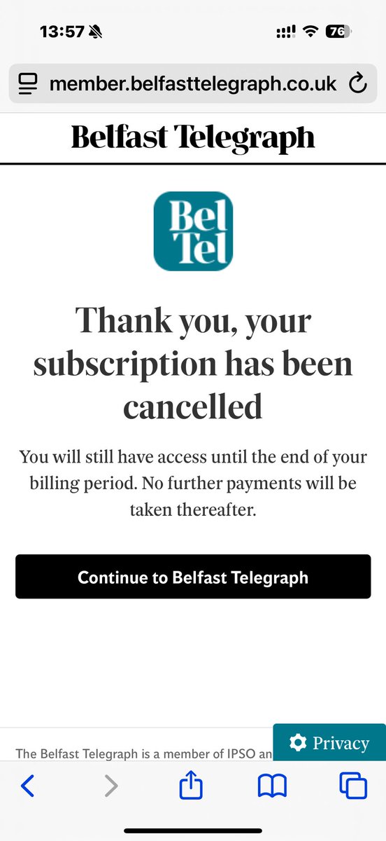 Not contributing to the salary of the biased reporting of Morris, Breen and a few others anymore. Your attacks on the Protestant/Loyalist community over the last month has been a disgrace. <a href="/IpsoNews/">IPSO (Independent Press Standards Organisation)</a> <a href="/BelTel/">Belfast Telegraph</a>