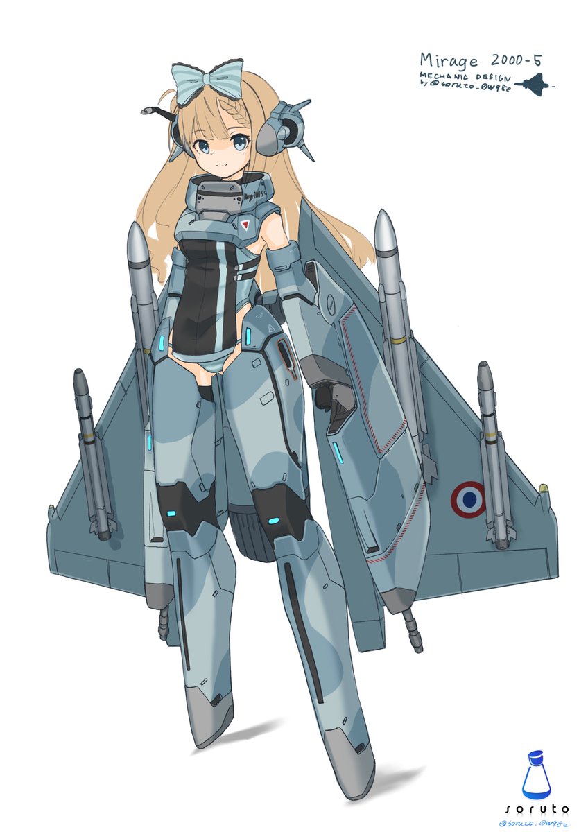 N29FIRUT6hbdRTM's tweet image. #スカイ・ドミニオン
フランスの飛行歩兵 アンナ
使用するアーマーは、ミラージュ2000-5
ヘッドギアは特注の物であり
一般兵は、キャノピー型のヘッドギアを装備している。
イラスト もかろん様(@Mokaron_kun)
アーマーデザイン原案 そると様(@soruto_0W98e)