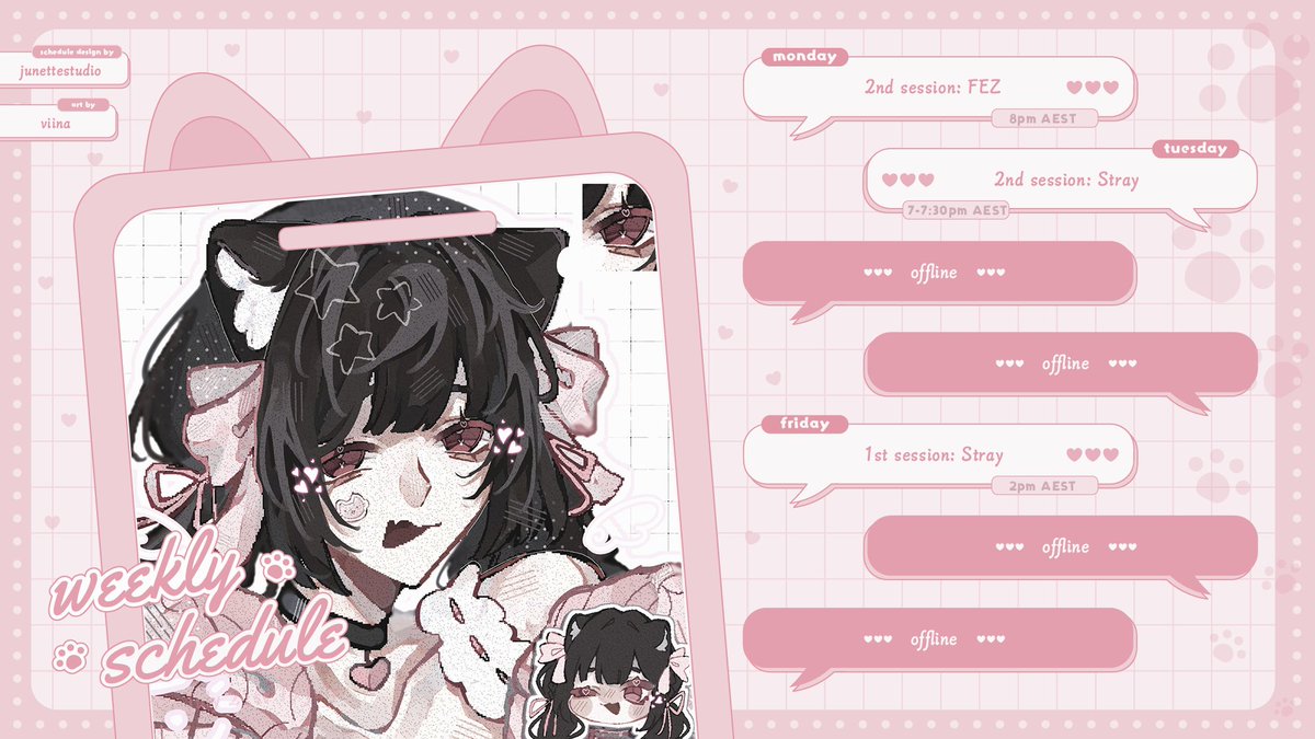 churuou's tweet image. ꒰ 𐙚 stream schedule꒱
  ♡ for July 21st to 27th (changes may happen)