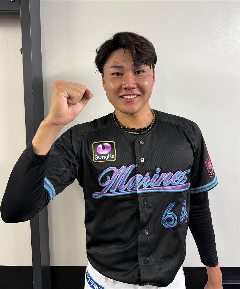 9回を締めたZOZOマリン一軍初登板の #廣池康志郎 投手。
ナイスピッチングです！
#chibalotte #広報