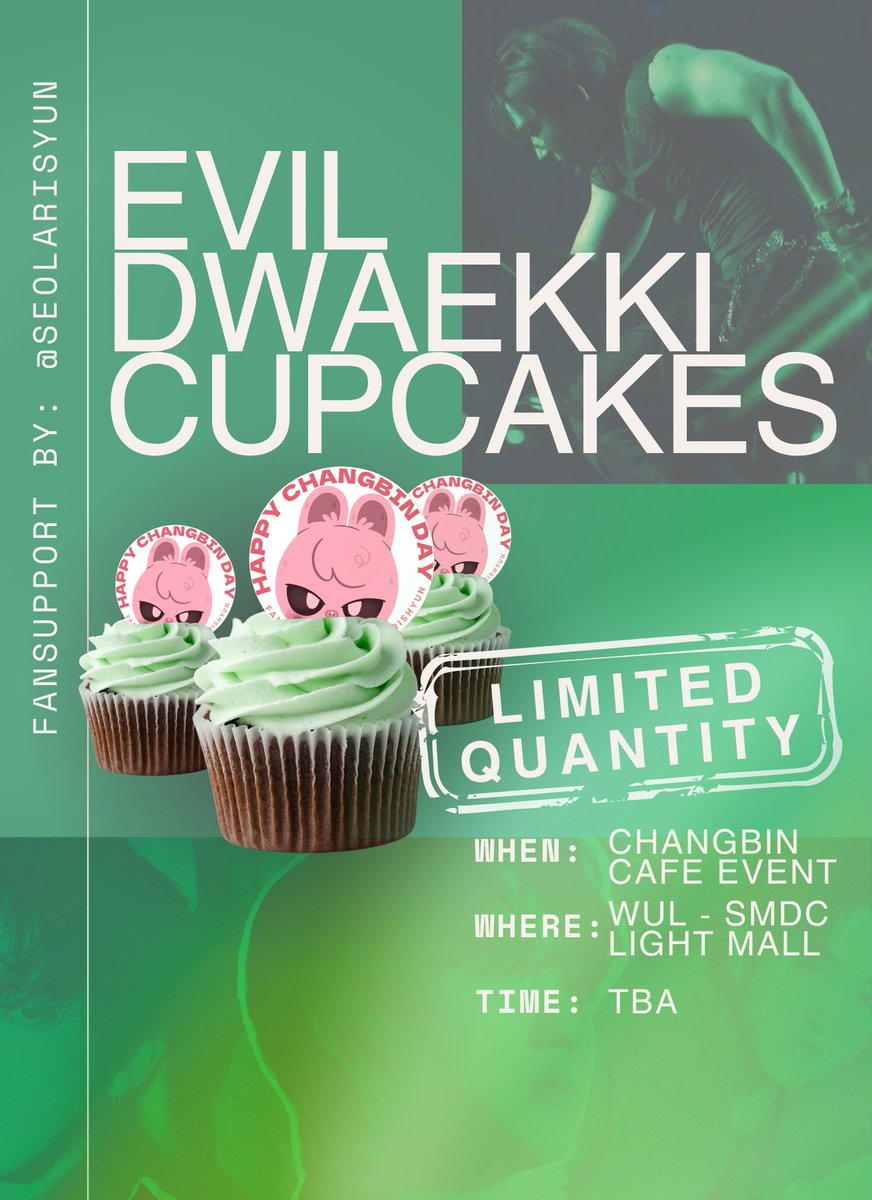 seolarishyun's tweet photo. ◞♡ Evil Dwaekki Edible Cupcake Topper ♡◟⁠ ⁠
       ⌇ cupcake included

🧁@seolarishyun  fan support🧁

⌇ Changbin Cafe Event: Ultra (SMDC Light Mall)
⌇ August 17, 2025
⌇ time on d-day: TBA
⌇ 1:1
⌇ limited qty

see you on the event!! 🫶🏻 https://t.co/BOU7erZj29