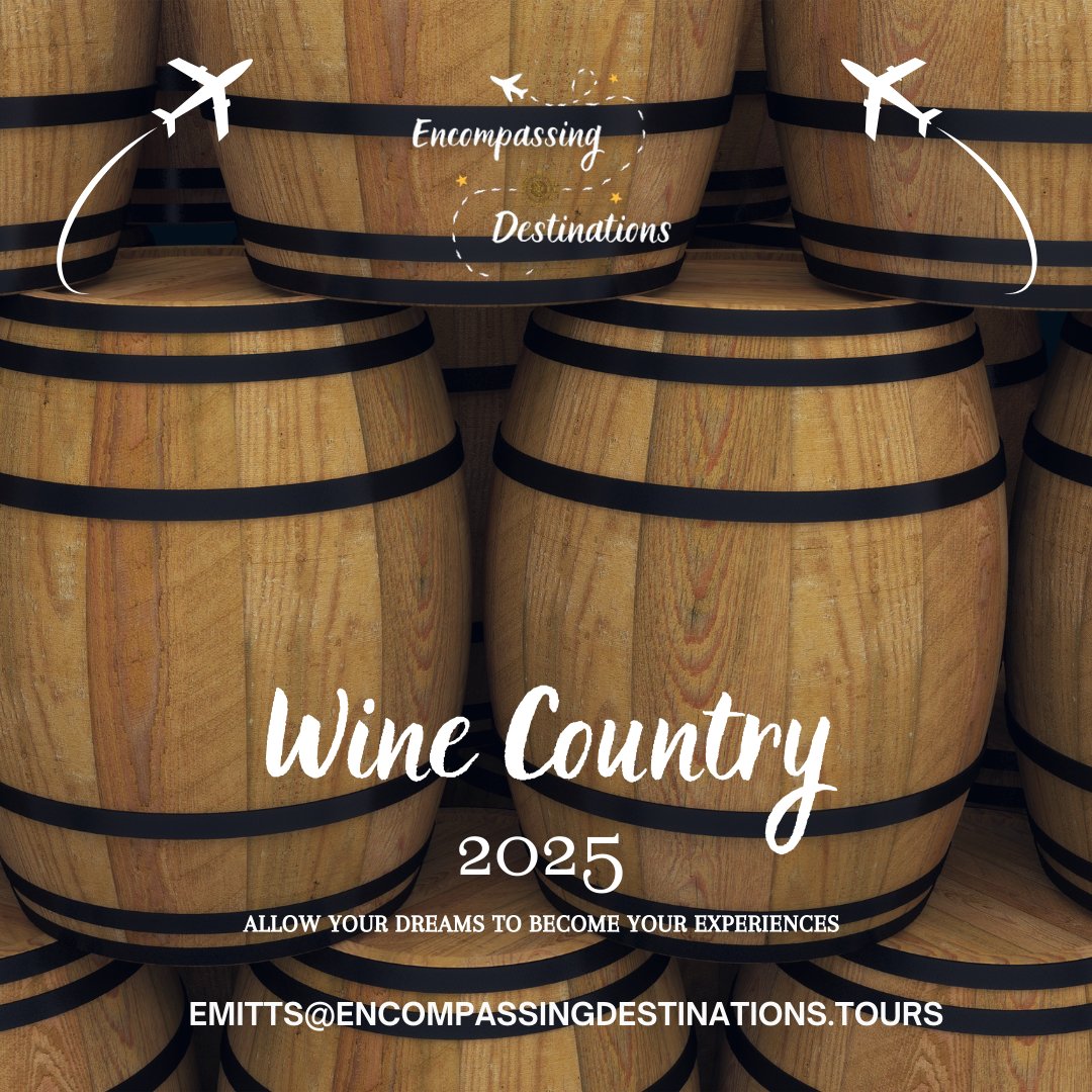 EncompassingD's tweet photo. 🍷5 wine regions every traveler should experience:
🇫🇷 Burgundy
🇮🇹 Tuscany
🇪🇸 Ribera del Duero
🇿🇦 Stellenbosch
🇺🇸 Willamette Valley

Let Encompassing Destinations turn your love of wine into the trip of a lifetime. https://t.co/vI1r8Xnqcj