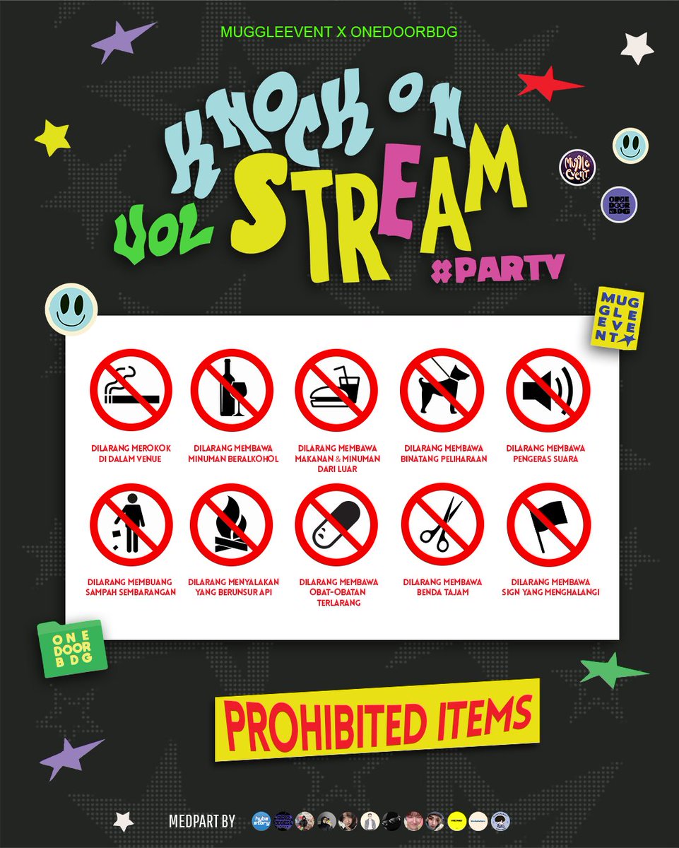 muggleevent's tweet photo. 🚪📼 KNOCK KNOCK…

btw guysss ini prohibited items nya YAAAA ingat jangan di bawa dan dilanggar 🤲🏻🙂‍↔️ selain yg di atas boleh dibawa apalagi bawa taesan 🤭 see you cintaku.... 🔈 

📲 Lock your spot here: https://t.co/ljflKNJXit

(slot makin menipis siapa yg blm daftar HAYOH) https://t.co/7cEr3n7U3W