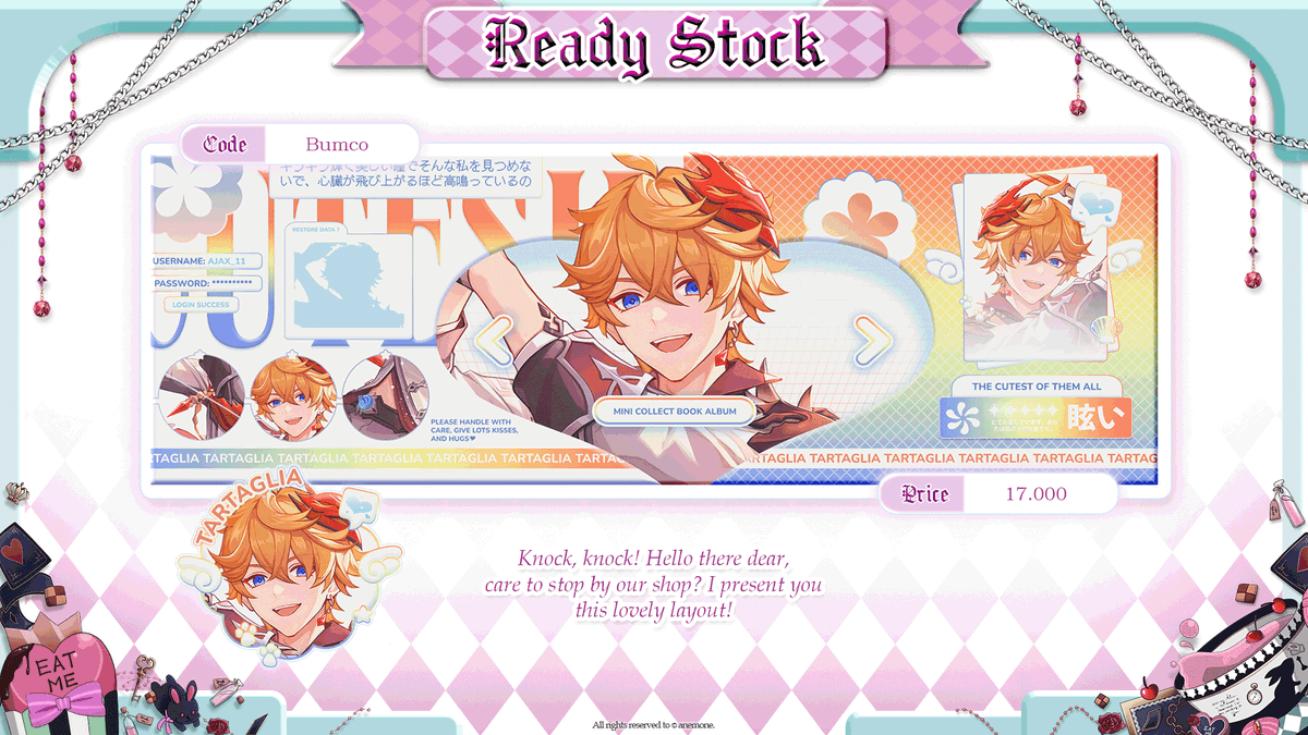 anemyone's tweet image. ✤ (*ゝω･*) RTs are appreciated! Thankyou!

Haloo! Anemone ada Childe Impact nih!
Bisa ditake mulai dari sekarang di DM yaa! Tinggal sebut kode atau nama katalognya aja yaw. Happy jajank

🐳 #zonauang #zonaBA