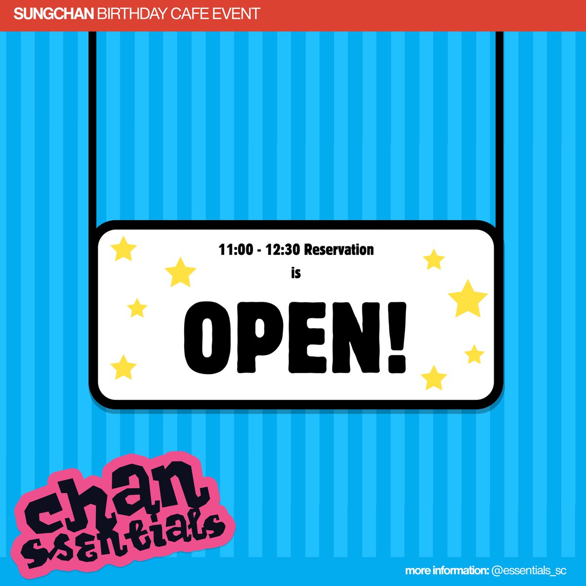 essentials_sc's tweet photo. ⏰ Session 2 is here!
new slots are now open 👀

🔗 https://t.co/JJVBzwdX0v

See you! on #Chanssentials #HappySungchanDay https://t.co/S3wVr0eBHj