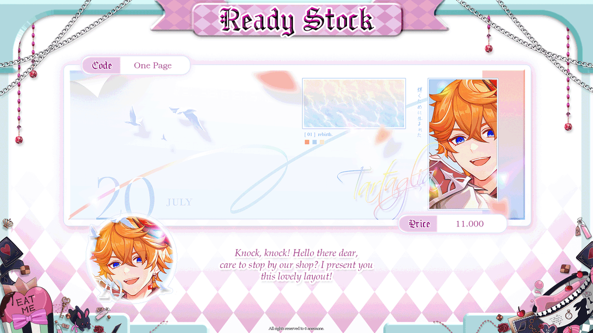 anemyone's tweet image. ✤ (*ゝω･*) RTs are appreciated! Thankyou!

Haloo! Anemone ada Childe Impact nih!
Bisa ditake mulai dari sekarang di DM yaa! Tinggal sebut kode atau nama katalognya aja yaw. Happy jajank

🐳 #zonauang #zonaBA