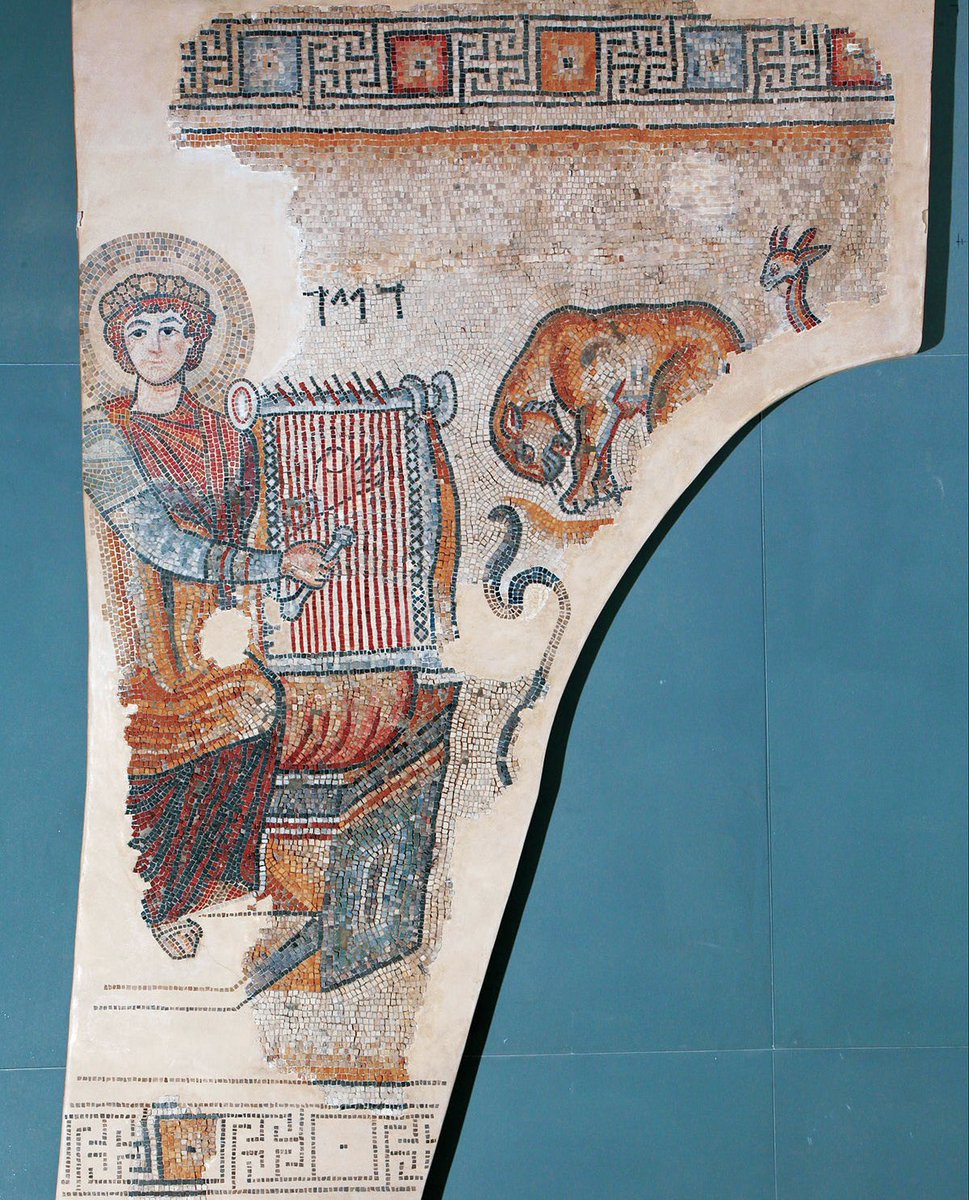 Jakeesposito22's tweet image. This is the oldest mosaic of King David &amp;amp; it depicts him as a Celtic looking man with swastikas along the border of the painting. Also David in the Bible is described the same way Ancient Greek historians described Alexander the Great.