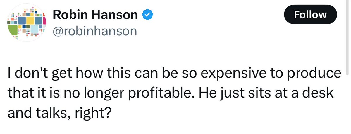 I suppose the fact that *it sure looks like* he’s “just” speaking extemporaneously when there is in fact a staff of people researching, writing, &amp; editing all that stuff is a testament to how good the show is &amp; their level of talent