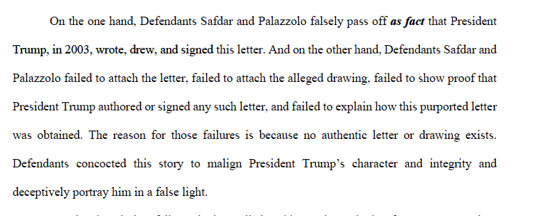 RoScarborough's tweet image. Here are some excerpts from @realDonaldTrump lawsuit against Wall Street Journal, which attributed a naked woman sketch to Trump as Epstein birthday tribute. Fake, says Trump. Who asks why didn't WSJ release "letter."
