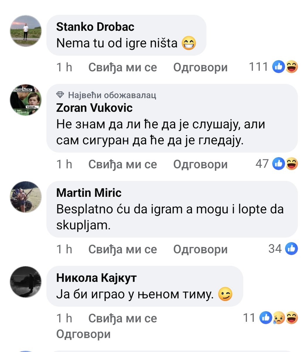 Слика 1 - жена из Србије постала је тренер мушкој професионалној екипи у Бразилу. 
Слике 2 и 3 - коментари паћеника на дату вест.

Закључак - не треба потценити број манијака који слободно шетају улицама ове бедне земље.
