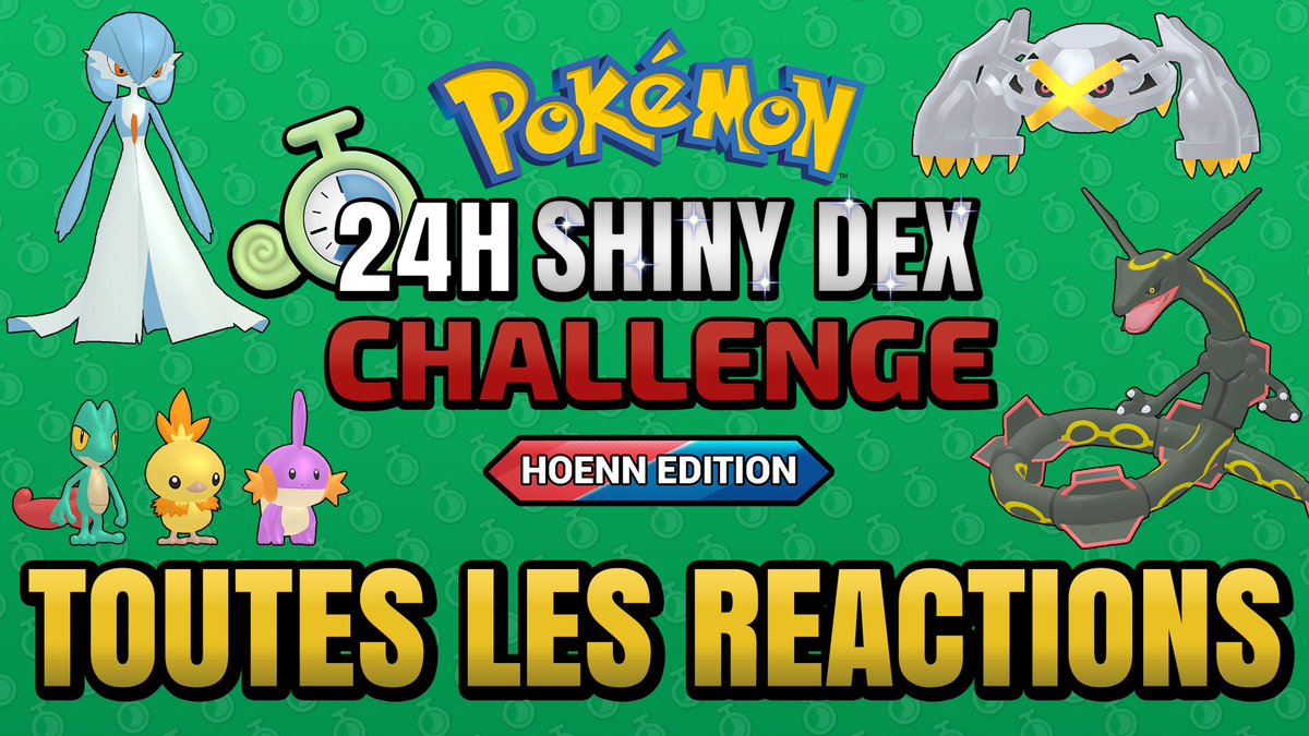 Encore MERCI d'avoir suivi cette 3e édition du #ShinyDexChallenge : Hoenn ! Tous les participants se sont donnés à fond, c'est toujours un régal !🧡

Et comme à chaque édition, une compilation des clips est dispo dès maintenant sur YouTube ! 

⬇ Lien juste en-dessous ⬇
