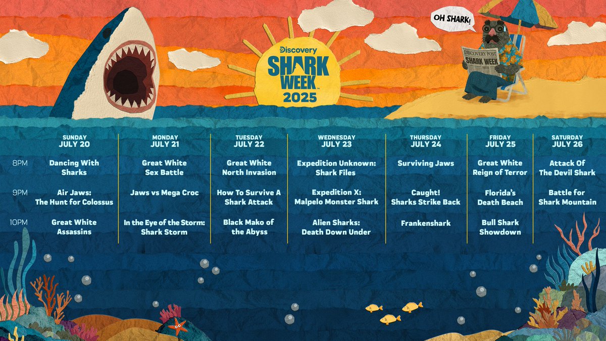 Happy #SharkWeek2025 those that celebrate. We are hours away now!