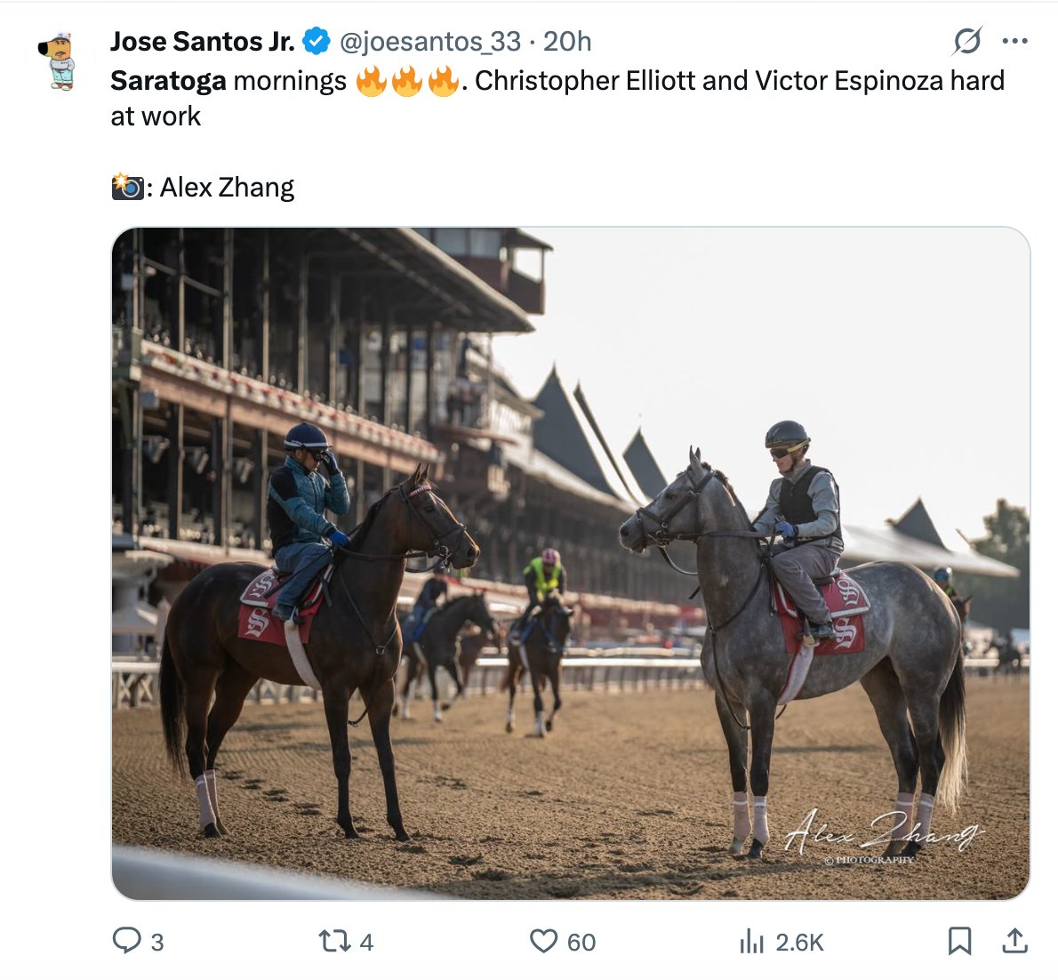 TogaTracksider's tweet image. 🔥 Sunday at the Spa:
🏇 Honorable Miss Handicap (GII)
📸 X Post of the Day @joesantos_33
🛑 Amber Alert in Lake George
🍦 Hawaiian Shirts Giveaway & Ice Cream Contest
🐎 Analysis from @Fredthehorse64 @ Vegas Al
Read the full Tracksider → tinyurl.com/25umtpmr
#Saratoga