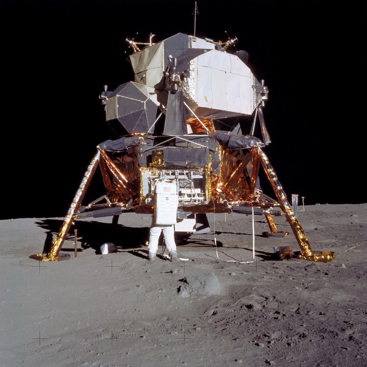 CanEmbUSA's tweet image. #Apollo11 landed on the Moon 56 years ago, marking a giant leap for humanity. 🚀
But #DYK the lunar module’s landing gear was made in Canada? 🇨🇦 Quebec-based Héroux-Devtek built the spider-like legs that helped land (and later launch) Armstrong & Aldrin from the Moon’s surface.