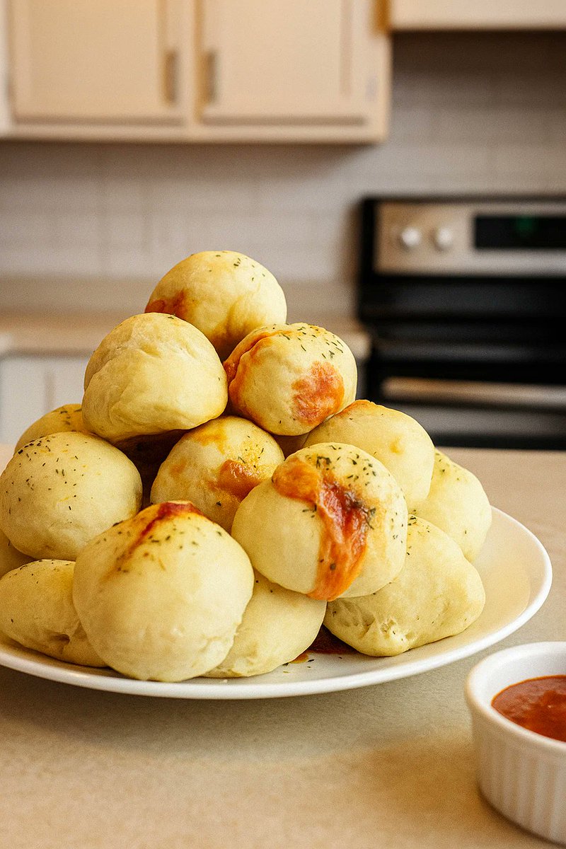 Easy Homemade Pizza Pockets (Kid-Friendly &amp; Freezer-Ready!) 🍕

Ingredients:

1 ball pizza dough

12 slices pepperoni, quartered

1–2 cups shredded mozzarella

Pizza sauce

Olive oil

Garlic powder

Italian seasoning

Directions:
Preheat oven to 350°F.
Roll out dough into a thin