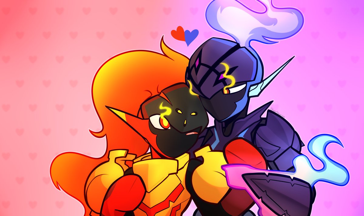ghosthaunterart's tweet image. Artfight revenge - Hyades and Alcyone for @inkyrains