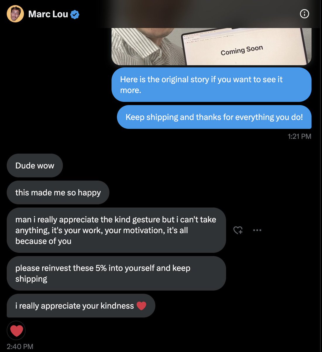 AlexOvardov's tweet image. πΈ @Saassy_Board update
We spoke with @marc_louvion about the 5% we're giving him for inspiring the idea.
He said:
"Reinvest this 5% into yourself and keep shipping."
So we did.
We're bumping community rewards from 20% to 25%.
Thank Marc - it's going back to the communityβ€οΈβπ₯