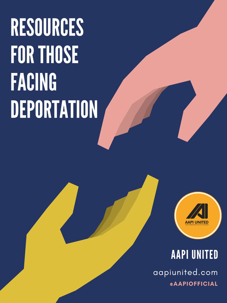 AAPIUNITED's tweet image. Now available for download via our website! Resources for those facing deportation. “We will always respect law and order, but we also call upon our federal government to uphold those same values through just and humane treatment of all individuals&quot; aapiunited.com