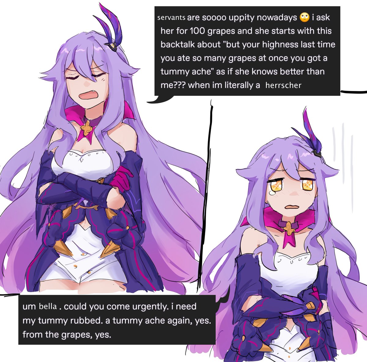 carpp20's tweet image. this is peak bellasirin dynamic to me
#HonkaiImpact3rd #bellasirin