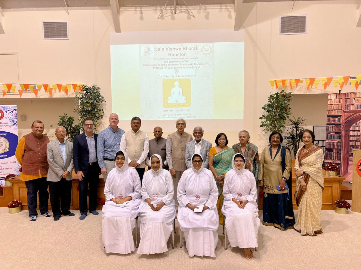 A special initiative of Jain Community diaspora in the US fructified in the establishment of an Endowed Professorship at the prestigious University of Texas, Austin named after Thirthankar Bhagwan Sumatinath. 

Joining the Patrons, UT Austin Professors, the diaspora and invited