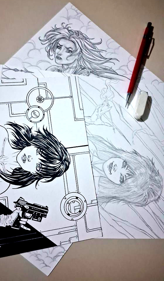 ReisArt's tweet photo. Work on 1000 things a day🔥✍️ Who is your favorite character? Free for new commissions tomorrow, DM me🔥 By: Adilson Reisart 🔥 #commissionsopen #commission #originalart #MOKOTO #GHOSTINTHESHELL #REISART #PENCILS #powergirl #elvira https://t.co/VuaoevFnlZ