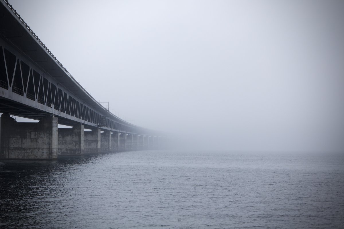 Into the mist. Öresund Bridge between Malmö and Copenhagen. #photoart #fotografia #ThePhotoHour