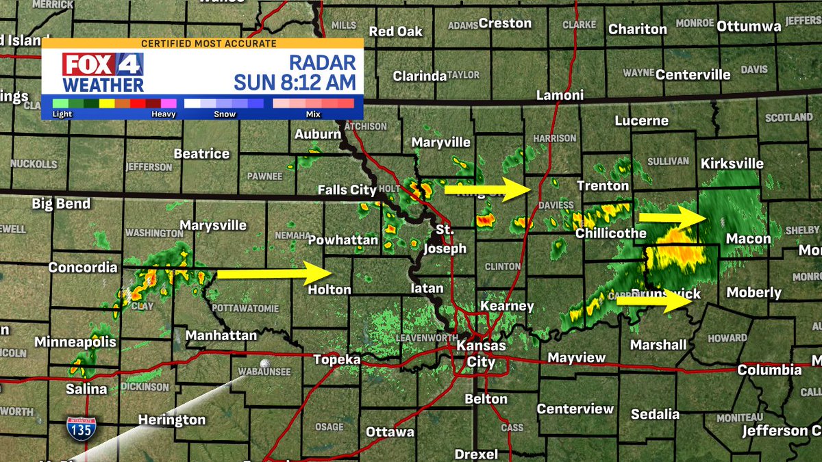 Alex Countee (@alexcounteewx) on Twitter photo Happy Sunday! Sct'd storms are out there north & west of town with mostly cloudy skies. It may be hard to have multiple hours of sun today as the KS activity moves in midday & this afternoon. Highs should be near 90° again today! <a href="/fox4kc/">FOX4 News Kansas City</a> #MOwx #KSwx #KCwx Happy Sunday! Sct'd storms are out there north & west of town with mostly cloudy skies. It may be hard to have multiple hours of sun today as the KS activity moves in midday & this afternoon. Highs should be near 90° again today! <a href="/fox4kc/">FOX4 News Kansas City</a> #MOwx #KSwx #KCwx