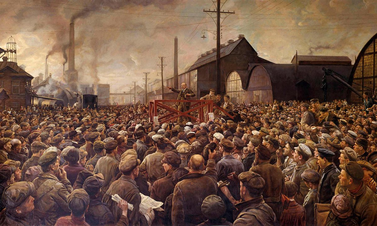 TheHistoryOfSo1's tweet image. Skilled workers in parts of the giant Putilov Iron Works in Petrograd struck for higher pay on June 21, 1917, but were urged by the Bolsheviks to restrain their "legitimate indignation" until a more auspicious moment. Their patience would run out in the "July Days." #OTD #Russia