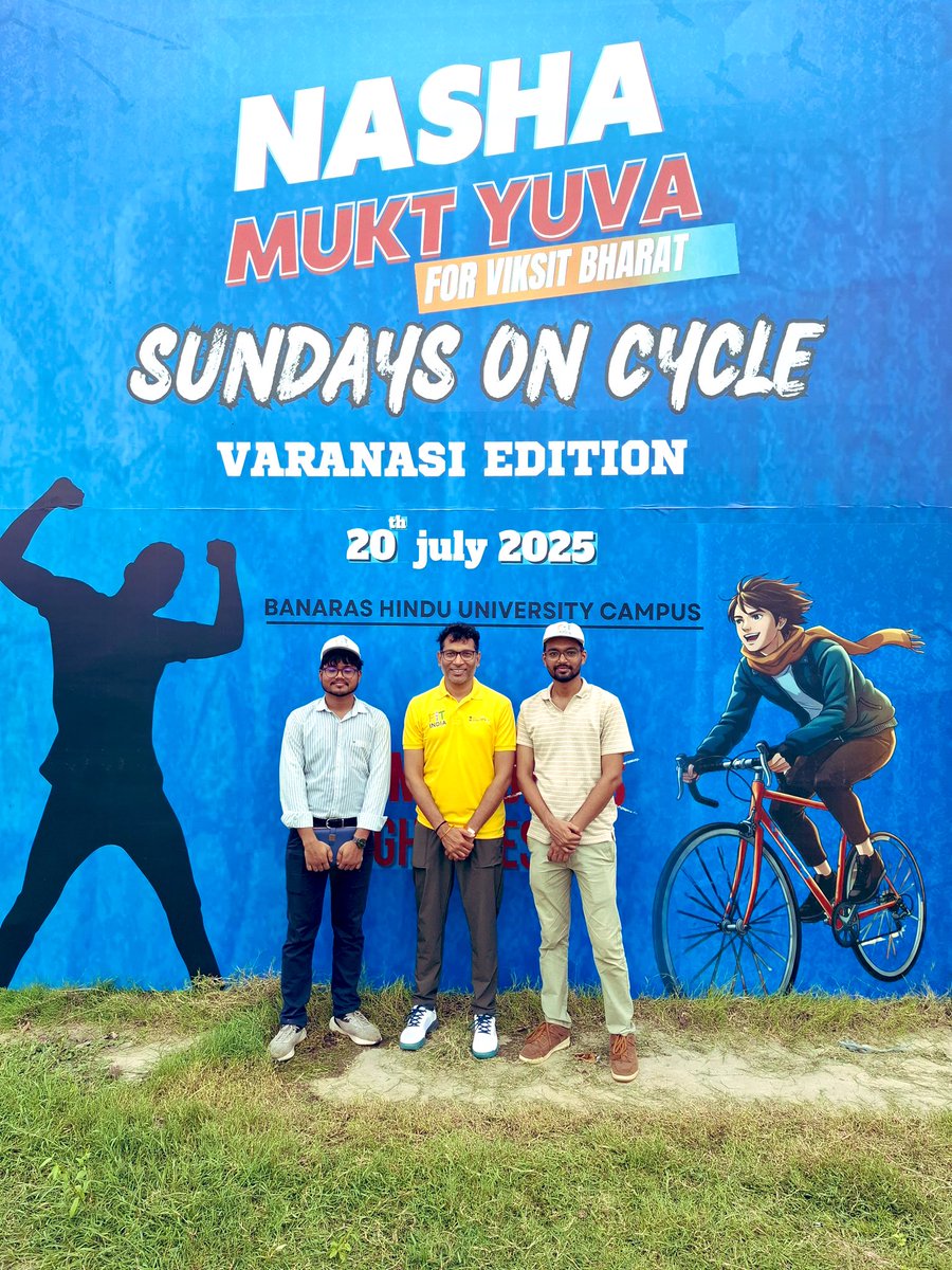#SundaysOnCycle event as part of #NashaMuktYuva for #ViksitBharat. 

#BHU #BanarasHinduUniversity