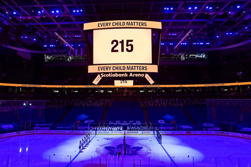 JimMcMurtry01's tweet image. Hysteria over a mass grave in Kamloops reached the NHL.
215 was half of the band’s population at the time—yet no one ever noticed kids disappearing.