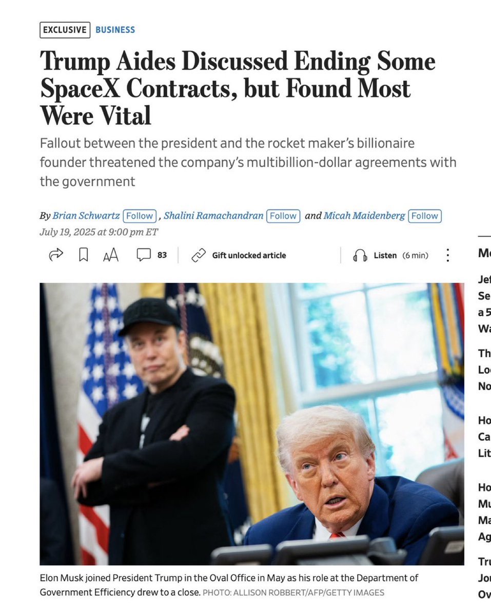 joehansenxx's tweet image. I think SpaceX should raise their prices considerably in the future!!
There is no reason doing favors for an ungrateful government!!
If the US doesn’t want to buy from SpaceX, they don’t have to!
Let them buy from the Russians instead!