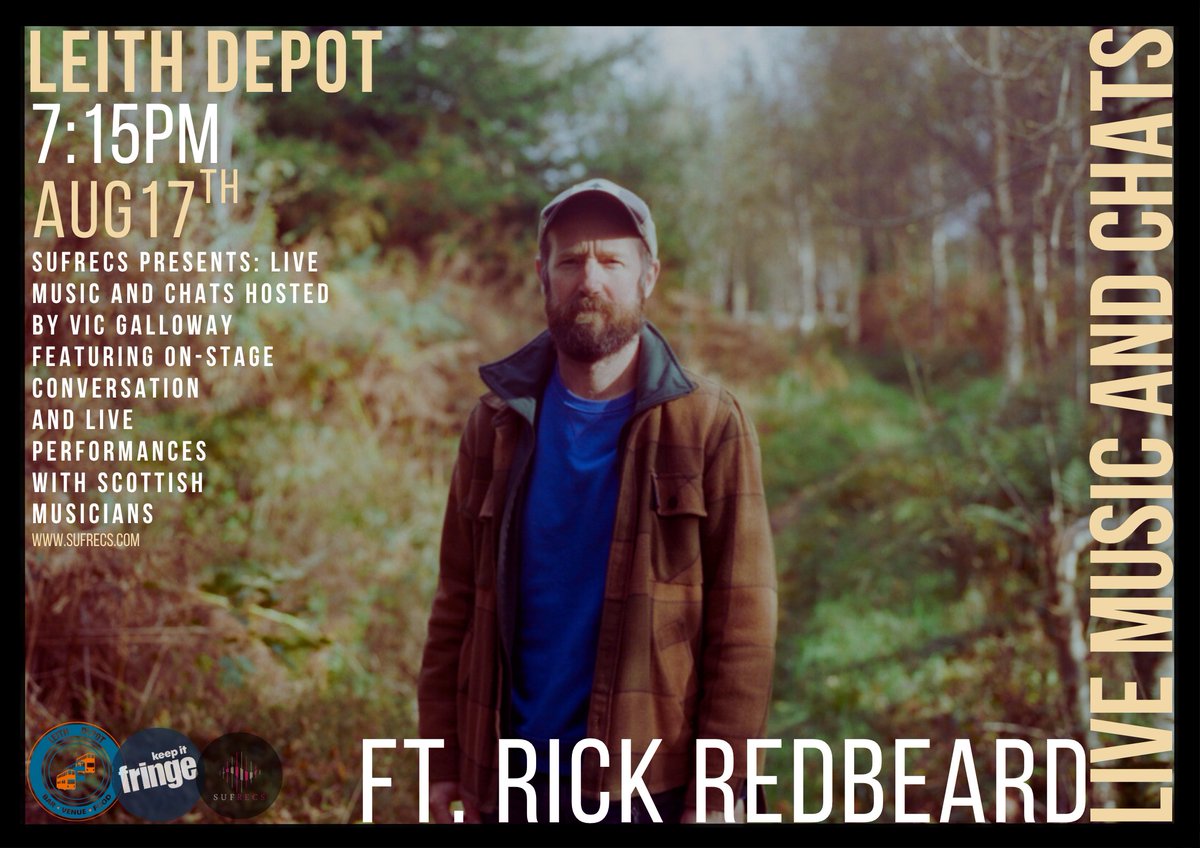Vic Galloway (@vicgalloway) on Twitter photo From 12th - 17th August, 6 nights of music & conversation <a href="/leithdepot/">LEITH DEPOT</a> for @Sufrecs at <a href="/edfringe/">Edinburgh Festival Fringe</a>
15th August - Zara Gladman, Niamh Corkey & Siobhan Wilson.
16th August - Broken Chanter, Adam Ross & Gillian Fleetwood.
17th August - Rick Redbeard
list.co.uk/event/sufrecs-… ❤️ 2/2 From 12th - 17th August, 6 nights of music & conversation <a href="/leithdepot/">LEITH DEPOT</a> for @Sufrecs at <a href="/edfringe/">Edinburgh Festival Fringe</a>
15th August - Zara Gladman, Niamh Corkey & Siobhan Wilson.
16th August - Broken Chanter, Adam Ross & Gillian Fleetwood.
17th August - Rick Redbeard
list.co.uk/event/sufrecs-… ❤️ 2/2