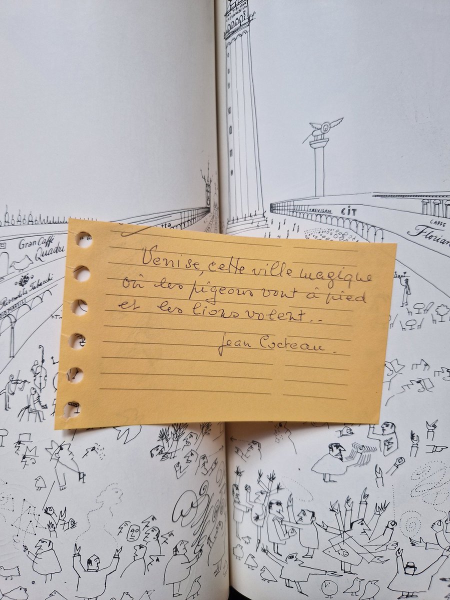 Saul Steinberg ce génie. Livre de 1956 trouvé à la boutique brocante Joli Hasard avec, au fil des pages, cette citation de Cocteau qui n'a rien à voir.