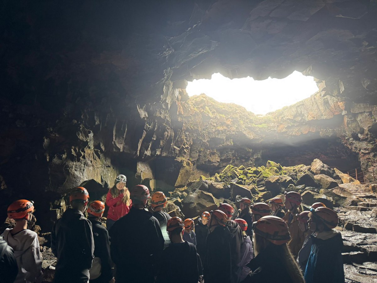 This morning our geography students had a tour of the Raufarhólshellir lava tunnel which was carved out 5000 years ago by lava flows coming from an eruption which lasted for around 5 years - amazing!
#CHSIcelandTrip2025 #lavatunnel #volcanoe
