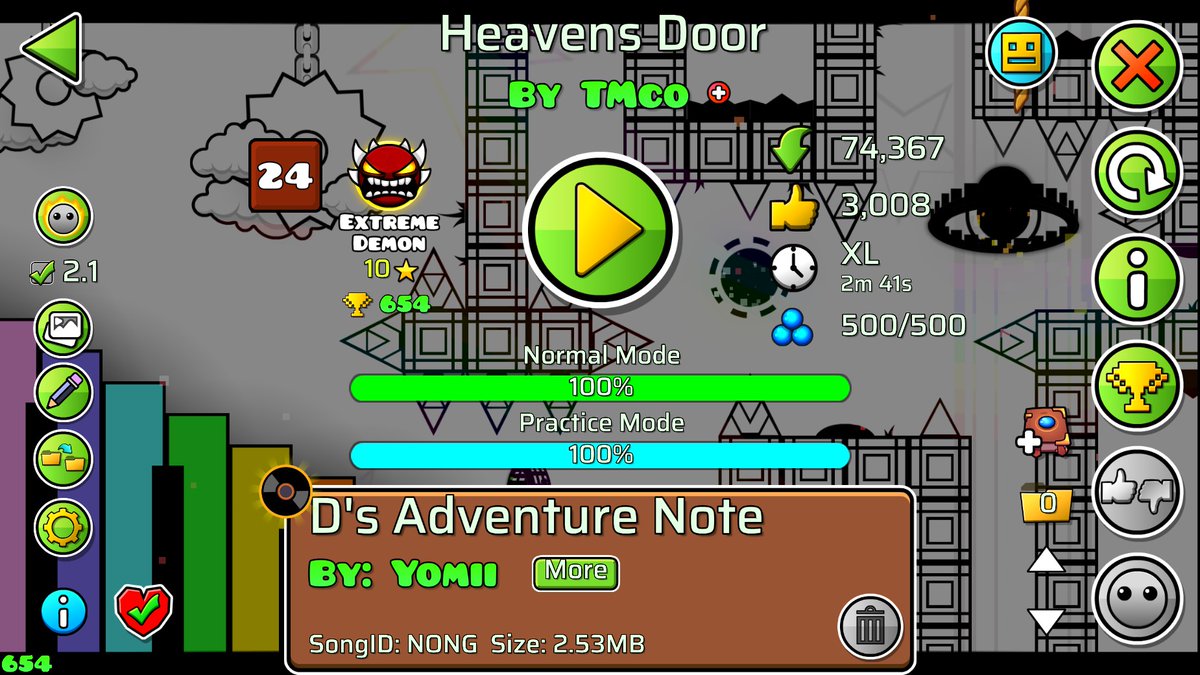 IvanCrafter026's tweet image. Heavens Door 100% (189 Extreme Demons)
Nivelazo, no me arrepiento en absoluto de jugar esto, tiene un par de chokepoints molestos pero sigue siendo muy divertido y consistente de jugar :D
