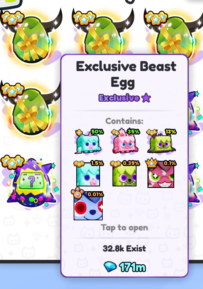 AstroLeaksT's tweet photo. Pet Simulator 99
Beast Exclusive Egg giveaway!🎉
Requirements:
Like❤️ 
retweet🔄 
Follow Me  and  @localmaxnebula 
Tag 3 friends 
 Giveaway ends in a day
Good Luck!🍀 https://t.co/M9nPTpS0eG