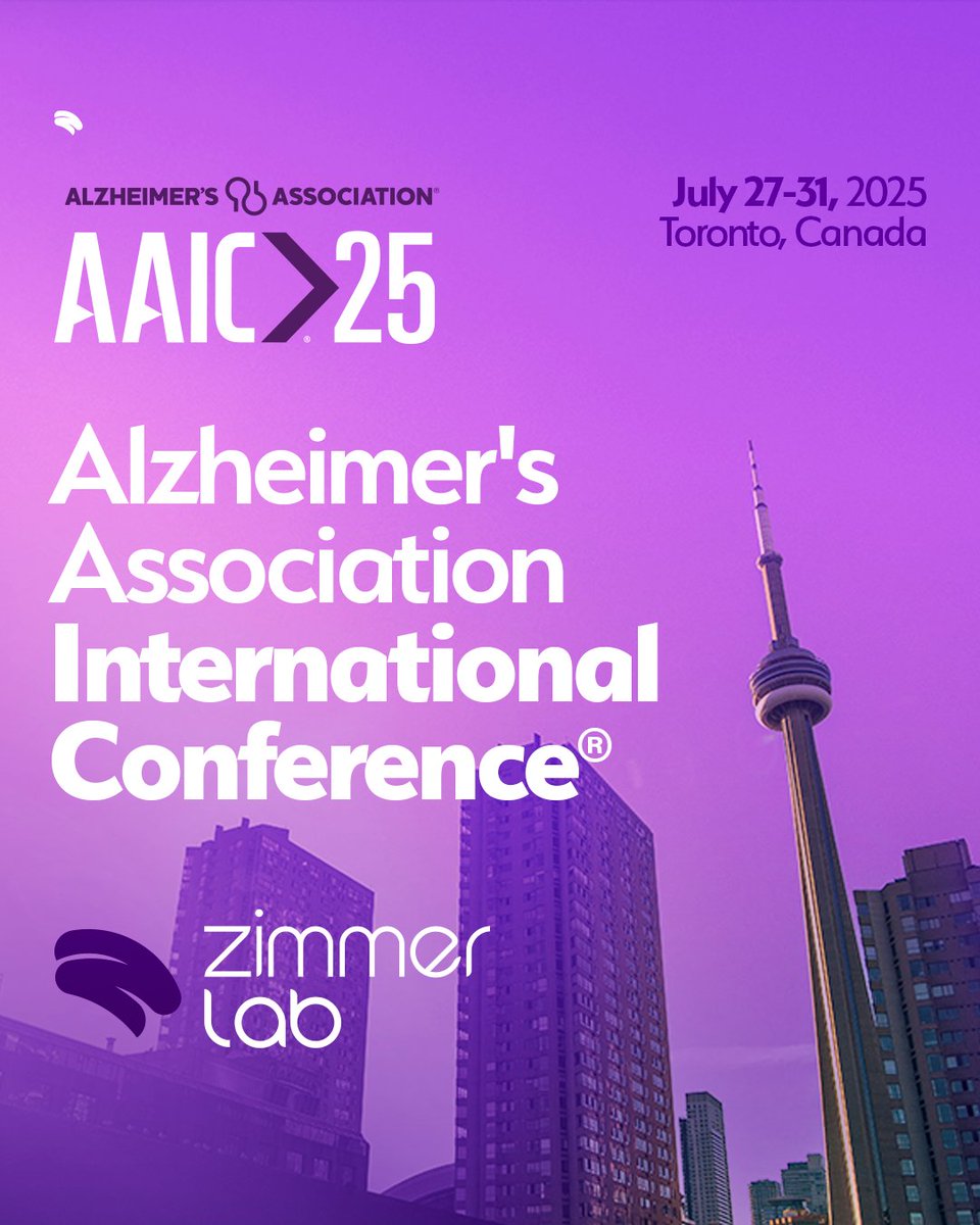 zimmerneurolab's tweet image. ✈️🇨🇦 Toronto, here we go! The ZLAB team is heading to #AAIC2025, the world’s largest conference on AD and dementia. 5 days of science, learning and a chance to showcase research made in 🇧🇷🧠
Check out all our presentations here: tinyurl.com/533zfkhs
@alzassociation