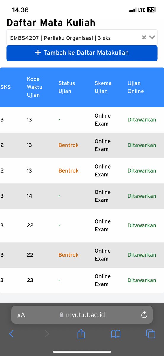 UT MENFESS - gess ini kalau kek gini gimanaa yaa ko bentrok? ini mau regist dan kebetulan aku non sipas