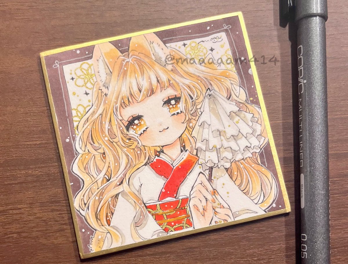 maaaaam414's tweet image. 豆色紙🌿

🦊　

#イラスト　#コピック