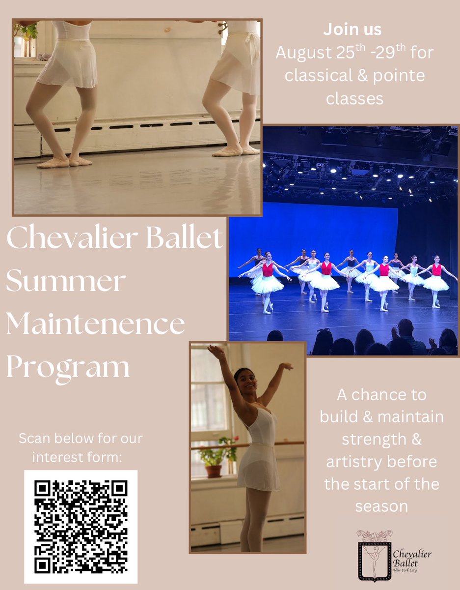 ChevalierBallet's tweet photo. Places are still available for our maintenance classes in New York City! https://t.co/Fk4Y1OMNDX