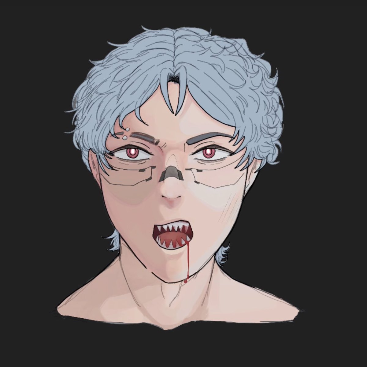 SpeedyStim's tweet image. sorry he has a biting problem 
#Oc #OcArt #DigitalArt #CyberpunkOc