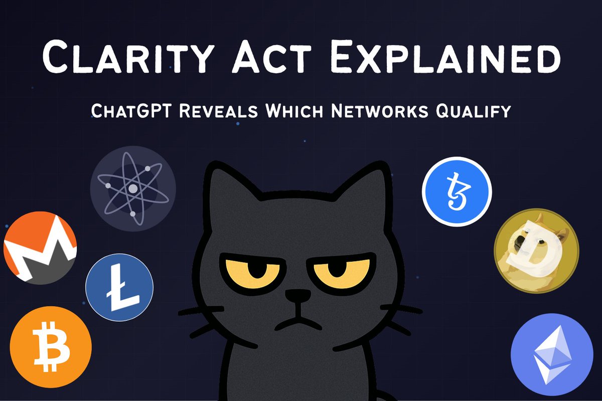 tonyler_'s tweet image. 1/ What is the Clarity Act?
And what did ChatGPT's analysis reveal about which blockchains qualify?
$ATOM made an exclusive list that most billion-dollar projects missed.
A thread 🧵 👇