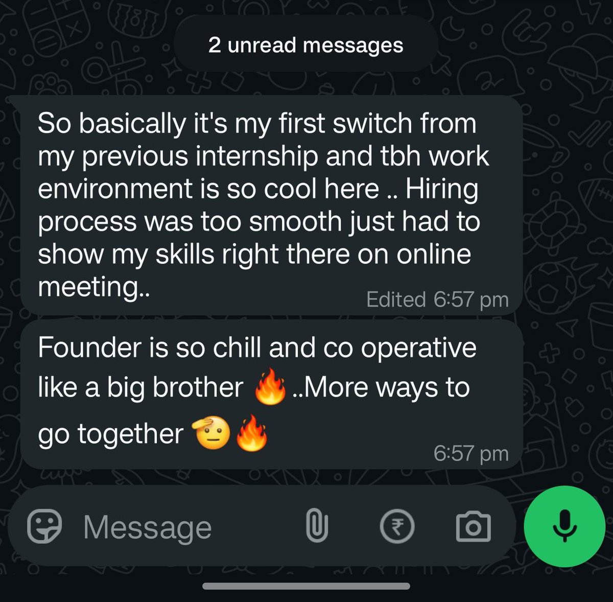 vanshdevx's tweet image. Feedback from intern after one week
Looking for more dev for UI/UX, Framer, DevOps and so on
Remote, 10-20k / month initially