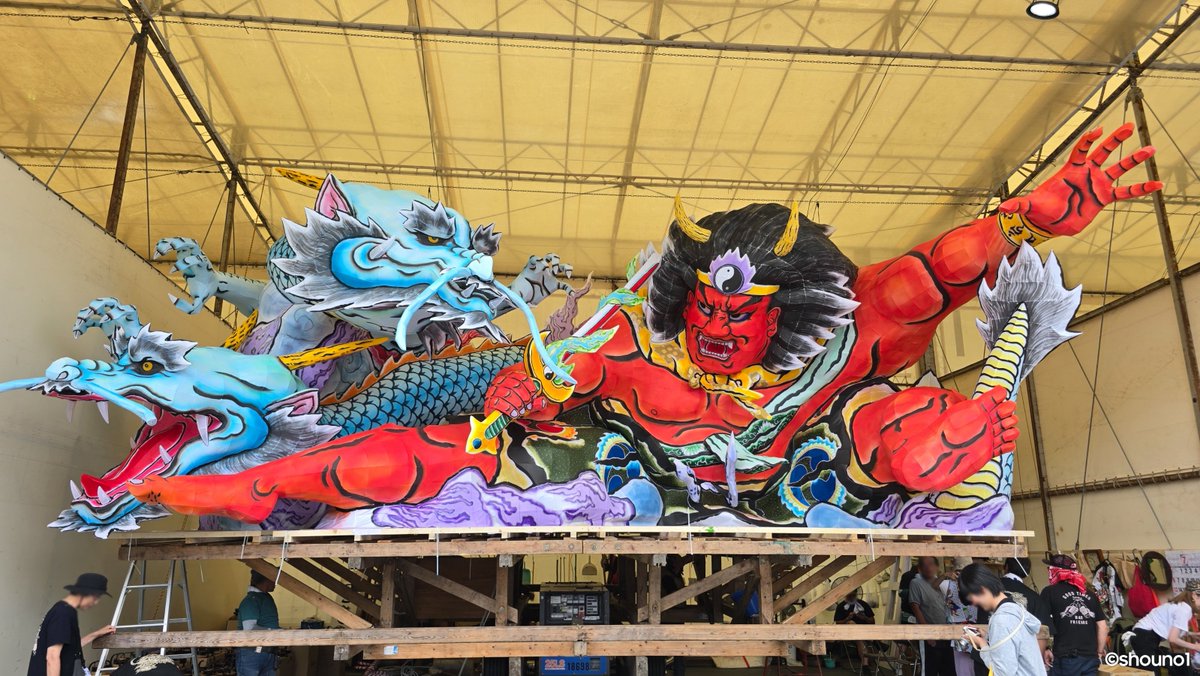 2025.7.20 台上げ【ねぶた愛好会】 「金神［こんじん］」制作者： 諏訪