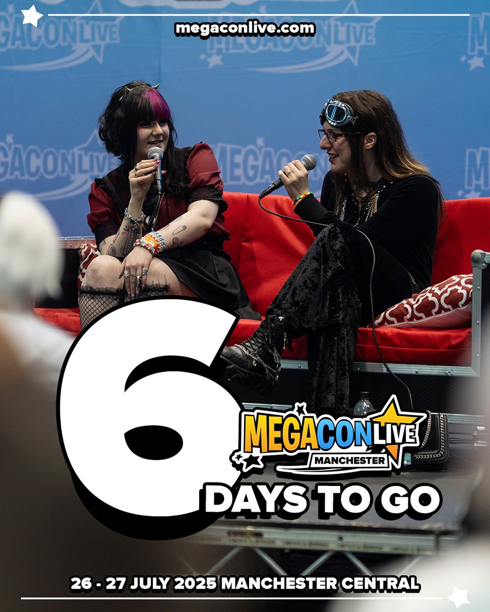 megaconlive's tweet image. 6 until MegaCon Live Manchester! ⭐️ Join us at Manchester Central next weekend (26-27 July) and explore our expo hall, meet guests, catch panels and find your fandom!
Not long to go!! Check out floor plan, schedules and more at megaconlive.com 💫