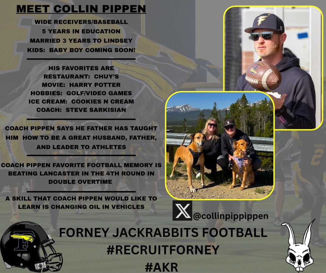 Coach Pippen is coming back for his third year with the Jackrabbits...he brings the energy and passion!   A Kilgore grad that brings that small town hard working mindset! #Playmaker #AKR #RecruitForney