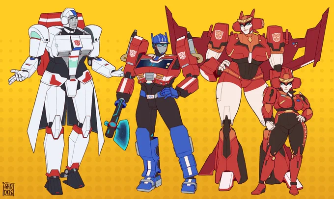 1/2 of Team Prime [ #art #transformers #maccadam #optimusprime #elita #elita1 #jetfire #skyfire ]
