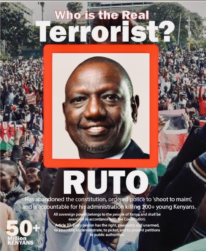 1d3co's tweet photo. #KenyaTerrorismNow #FreeOurComrades #FreeBonifaceMwangi
president Ruto https://t.co/dmKlriwaQ0