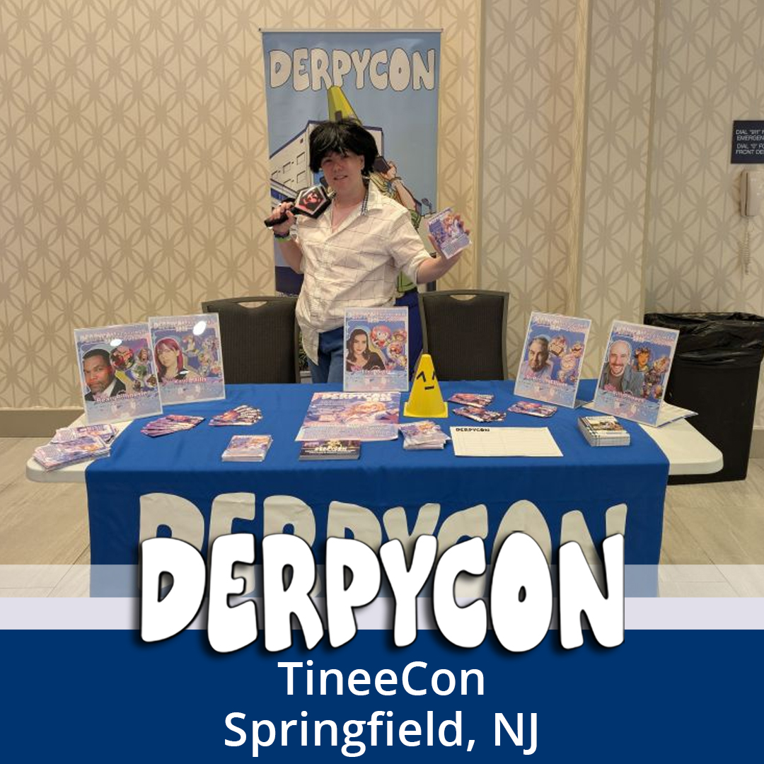 DerpyCon's tweet image. We are at TineeCon today! Come by our table for some free past DerpyCon badge with a discount sticker on it!! We hope to see you here!! At the Hilton Garden Inn!